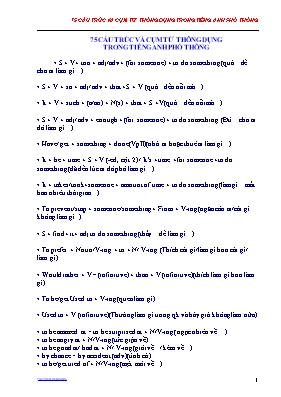 75 Cấu trúc và cụm từ thông dụng trong tiếng Anh phổ thông